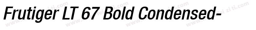 Frutiger LT 67 Bold Condensed字体转换